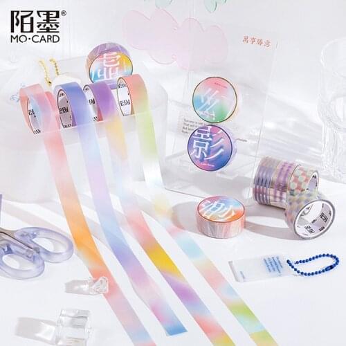 Holographic Washi Masking Tape Diy Rainbow Paper Scrapbooking Arts Crafts Home Office Decor Tape for Children Gifts Warpping