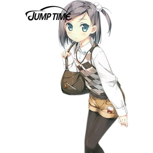 JumpTime 13cm x 5.9cm 3D Beautiful Graphics Anime Hentai Ouji to Warawanai Neko Pretty cute Girl Vinyl Car Rear Windshield Decal