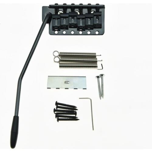 KAISH Vintage ST Style Guitar Tremolo Bridge Locking System Full Block Black