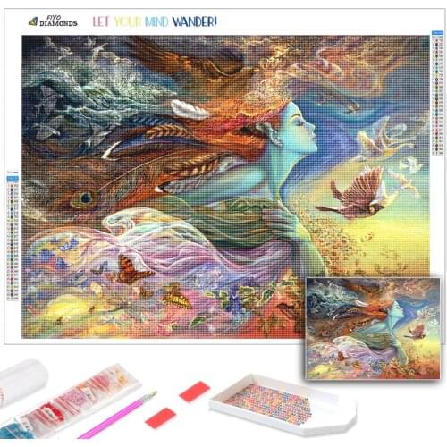 Pintura diamante Fantasy Girl Diamond Painting Picture 5D DIY Full Diamond Art Mosaic Embroidery Cross Stitch Kits Home Decor