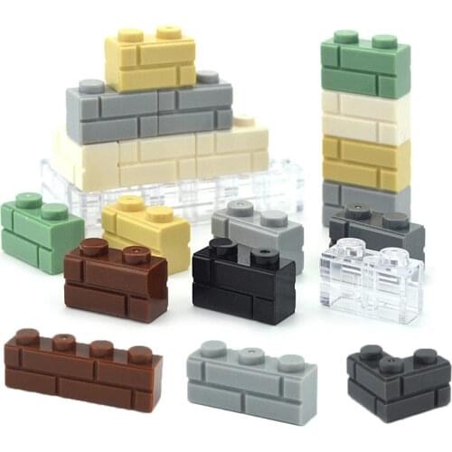 DIY Building Blocks Wall Figures Bricks 1x2 1x3 1x4 L Dots Educational Creative Construction Brick Size Compatible Small Bricks