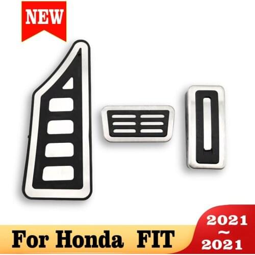 For Honda FIT 2021 Car Pedals Car Pedals Cap Foot Rest Cover Accelerator Brake Clutch Parts Accessories