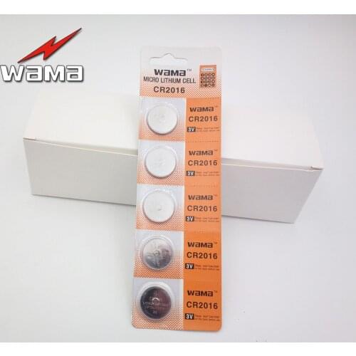50x Wama CR2016 3V Li-ion Lithium Button Cell Coin Battery ECR2016 KCR2016 BR2016 LM2016 For Car Remote Watch