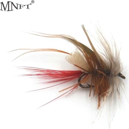 MNFT 10PCS/Pack Fly Fishing Grass Hopper Flies Brown Hair Foam Trout Dry Fishing Flies With Super Sharpend Crank Hooks 14