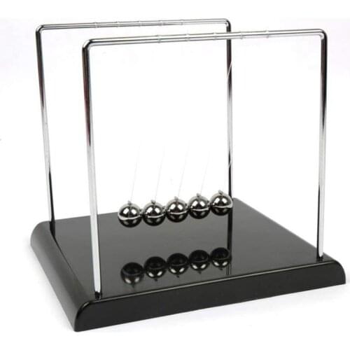 New Physics Mechanics Science Toys - Balance Balls Desk Toy Home Decoration, Home Office Desk Decoration (Metal Base Newtons Cr
