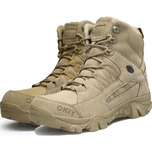 Winter/Autumn Men Desert Military Tactical Boots Army Outdoor Hiking Boot Fashion Casual Shoes Waterproof Work Combat Boots