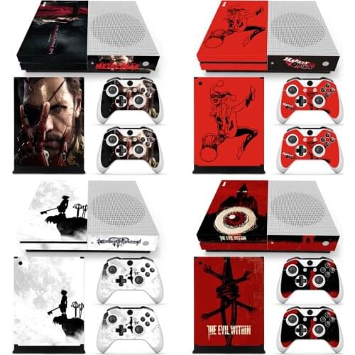 New design For X BOX ONE s console sticker and 2 controllers sticker for X BOX ONE S vinyl sticker for x box one S skin sticker