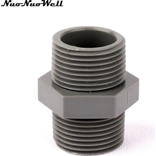 2pcs NuoNuoWell 1" Male Straight Connector for Garden Micro Drip Irrigation Watering System Aquarium Supplies Hose Connector