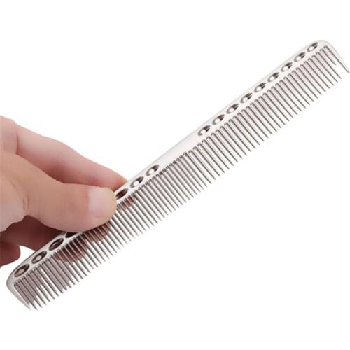 Home Use Salon Hairdressing Comb New Thin Coarse Hairbrush Hair Brush Comb Stainless Steel Professional anti-static Hair Comb