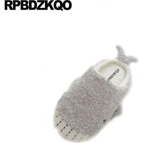 Most Popular Products Funny Animal Floor Slip On Plush Faux Fur Fluffy House Bedroom Women Slides Slippers Fuzzy Shoes Cartoon