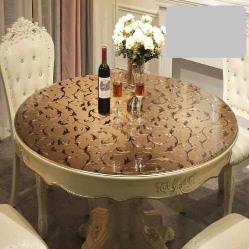 Mantel Plastico Weeding Decoration For Wedding Mariage Plastique Round Nappe PVC Manteles Toalha De Mesa Tablecloth Table Cloth