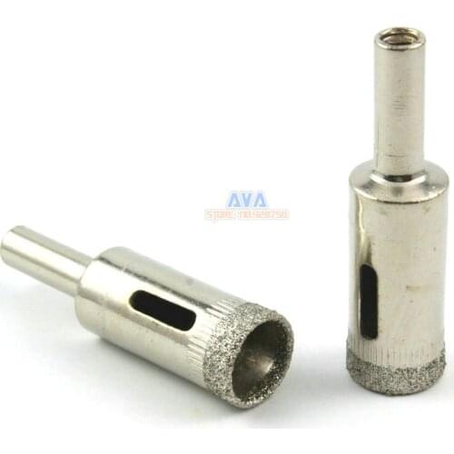 12 Pcs 14mm Dia Diamond Coated Drill Bit Marble Tile Glass Hole Saw Cutting Tool