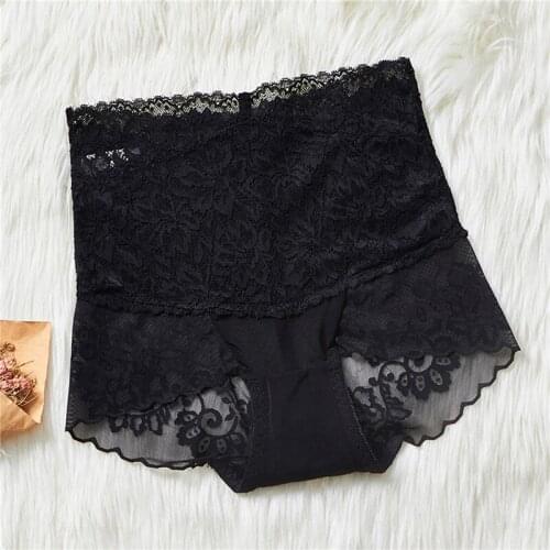 Slim High-waist Lace Panties Womens Fashion Seamless Hip-lifting Sexy Lace Underwear Quality Comfortable Briefs For Women