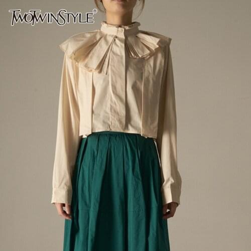 Блузки с цветами TWOTWINSTYLE China At AliExpress