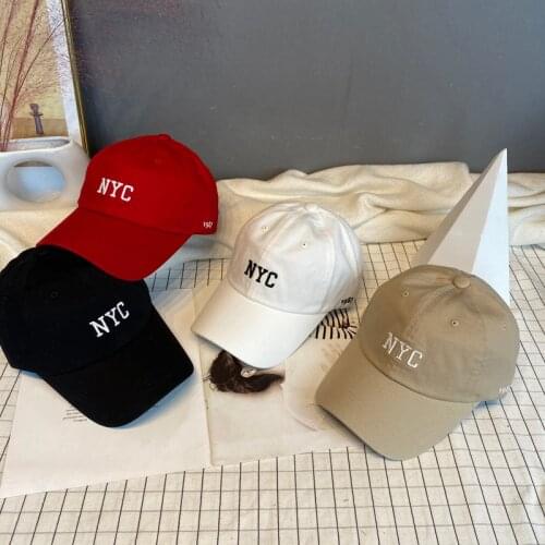 Womens Caps NYC Letters Multicolor All-match Korean Baseball Cap Mens Outdoor Sports Street Fashion Youth Hip-hop Hats