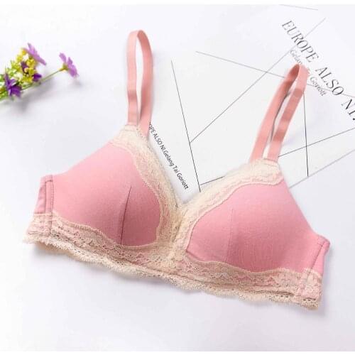 Womens Push Up Bra Sexy Brassiere Wire Free Lace Bra Bralette Lingerie Small Breast Adjusts Female Underwear A B Cup