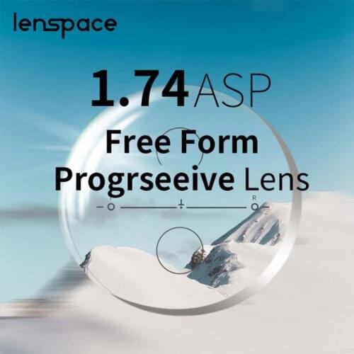 1.74 Digital Free-form Progressive Aspheric Optical Eyeglasses Prescription Lenses