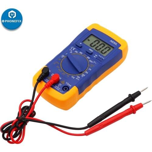 A830L Digital LCD Multimeter Voltmeter Ammeter AC DC OHM Volt Current Tester for Mobile Phone Repair