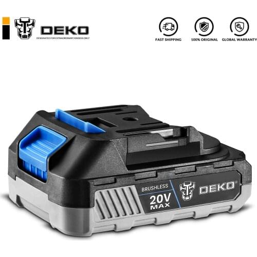 DEKO 20V Lithium 1500mAh Brushless Cordless Drill Tool Battery Pack for DEKO Brushless Series(DKBL20DU3/DKBW20XL01)