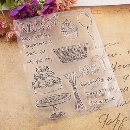 Dessert table Transparent Clear Silicone Stamps for DIY Scrapbooking/Card Making/Kids Fun Decoration Supplies