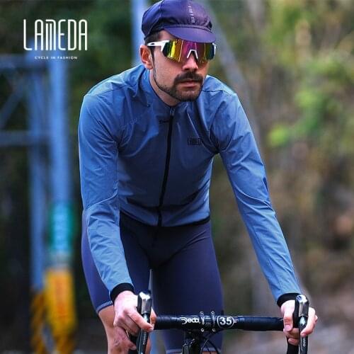 Exclusive! Lameda Ultralight Reflective Men Cycling Jacket Windproof Mountain Bike MTB Wind Jacket Running Jacket Foldable Carry