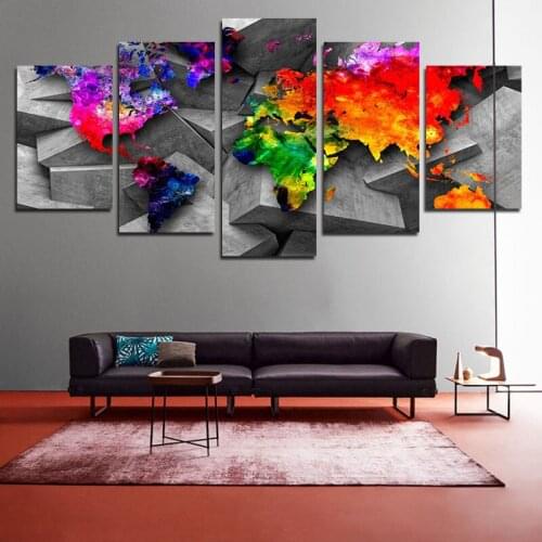 Colorful Abstract Stone Canvas Paintings HD Poster Wall Pictures For Living Room Nordic Decoration Home Modern Home Decor