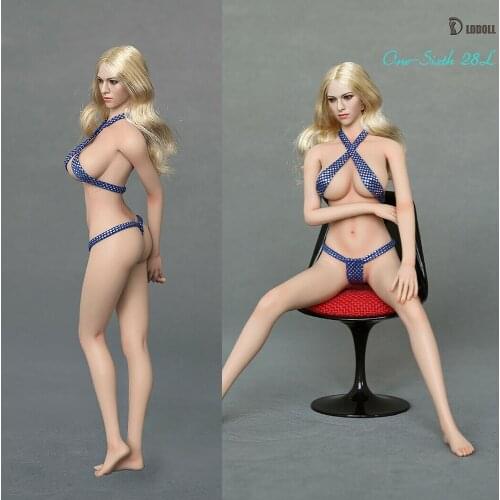 LD 1/6 Scale 28L Silicone Seamless Female Large Chest Body with Pink Skin Fit 12" Famel Action Figure Toys In Stock