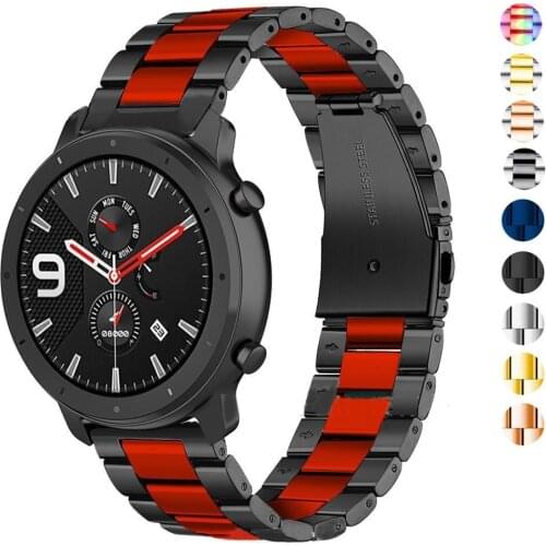 For Galaxy Watch Active Bands 20mm 22mm Band Metal Strap for Samsung Gear S3 Frontier/Classic/Galaxy Watch 46mm/Active2 correa