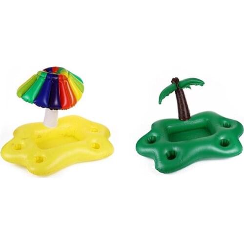 Inflatable Rainbow Beer Drink Holder Floating Ice Table Bar Tray Thickened Summer Party Bucket Cup Holder for bathroom Swimming