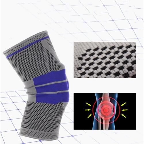 S-XXL Basketball Support Silicon Padded Kneepad Knee Pads Support Brace Meniscus Patella Protector Sports Safety Protection