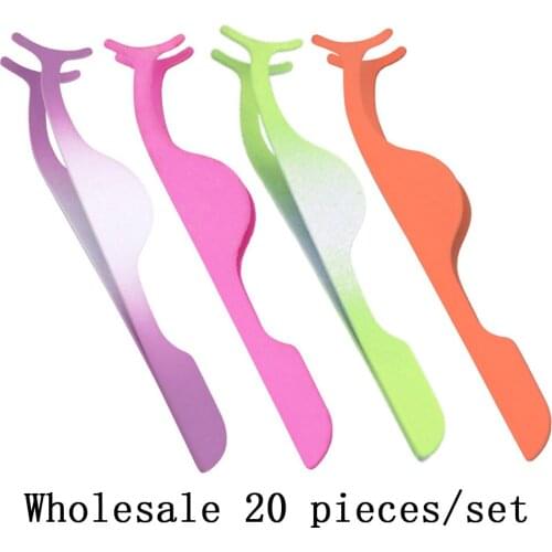 Wholesale Makeup Tool False Eyelash Tweezers Beauty Fake Eyelash Applicator Eyelash Extension Curler Nipper Auxiliary Clip Clamp