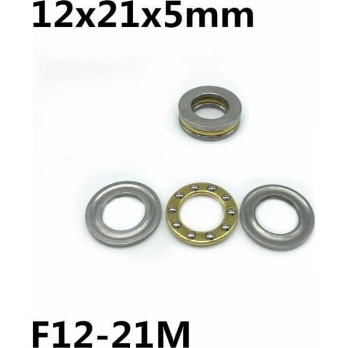10Pcs F12-21M 12x21x5 mm Axial Ball Thrust Bearing plane thrust ball bearing High quality