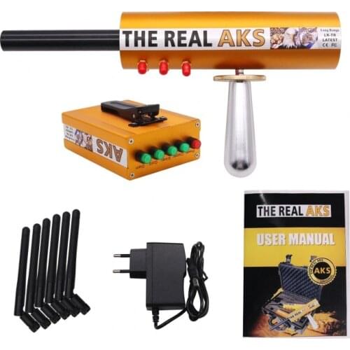 Golden The Real AKS Gold Long Range Gold Detector 6 Antennas Plastic Case for Gold Silver Gem Diamond
