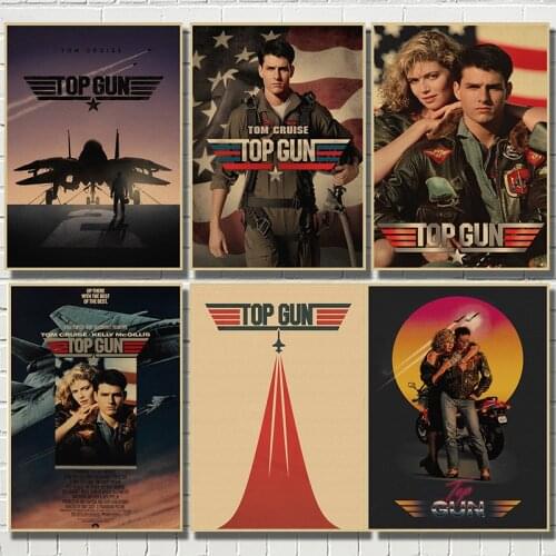 Top Gun Movie Poster Home Furnishing decoration Kraft Movie Poster Drawing core Wall stickers