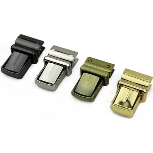 5pcs Retro Square Head Metal Tongue Shape Lock Handbag Bag Switch Spring Alloy Lock Hardware DIY Bag Accessories 4 Colors
