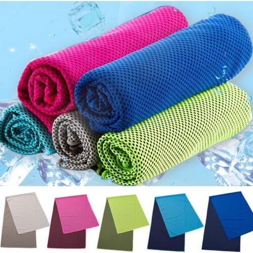 Sport Ice Towel 5 Colors 30*100 cm Utility Enduring Instant Cooling Face Towel Heat Relief Reusable Chill Cool Towel -30