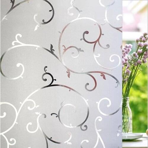 European Style Glass Stickers Bathroom Toilet Window Stickers Electrostatic Frosted Glass Stickers Light And Opaque