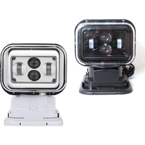 60W 7Inch 360 Degree Remote Control 4D Led Search Light Marine Searchlight Spot light For Boats Car Vehicle Off Road