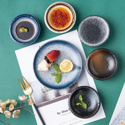 Seasoning hot Sauce Dish cup Ceramic Plate Small Dish Plates Butter mustard Sushi Vinegar Soy Dishes Kitchen Porcelain Saucer