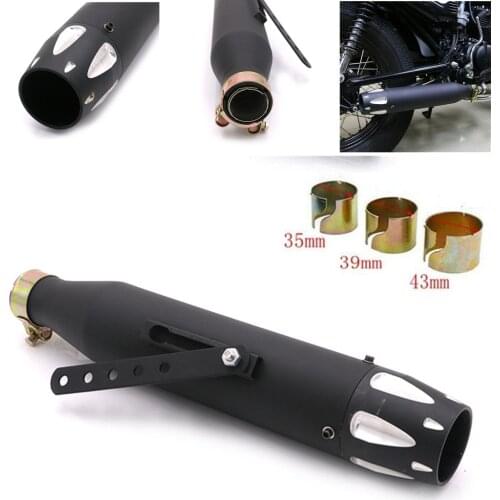 Universal Motorcycle Exhaust Muffler Pipe Stainless Steel Scooter Motorbike Pipe Slip 35mm 39mm 43mm 45mm For Harley Honda