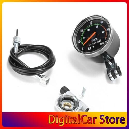 Vintage Style Bicycle Bike Speedometer Analog Mechanical Odometer With Hardware General for Bicycles Machine