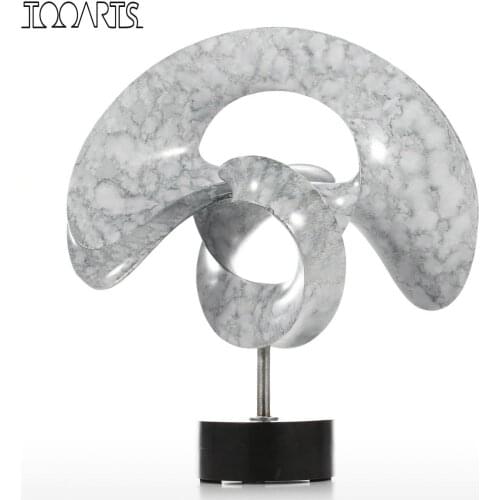 Spring Resin Modern Abstract Crafts Office Home Decorations Gift Figurine Sculpture Art Greyish White