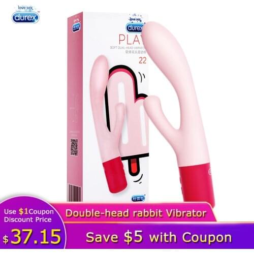 Durex Vibrators Dildo Double Head Rabbit Vibrator G Spot Waterproof Silicone Clitoris Magic Anal Massager Sex Toys for Women