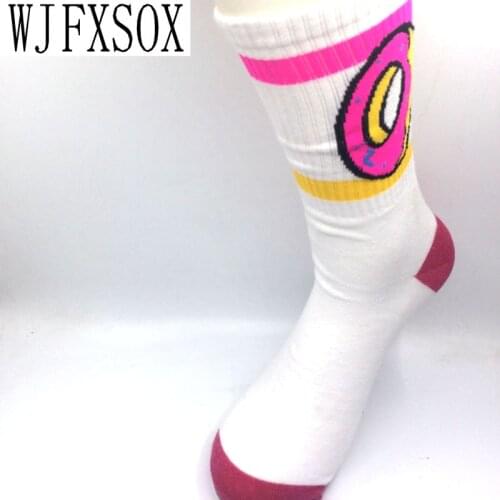 WJFXSOX 5pair Unisex Men Women odd future donuts wool cotton Socks fashion Hiphop Cotton Skateboard fixed gear Casual meias Sock