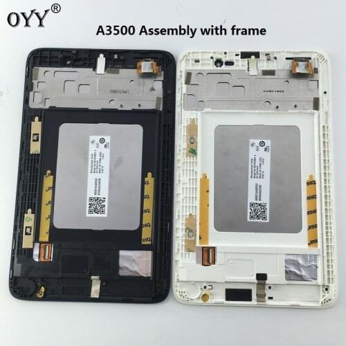 Used parts LCD DisplayScreen Monitor Touch Screen Digitizer Glass Assembly frame For Lenovo TAB A7-50 A3500 A3500-F A3500-H