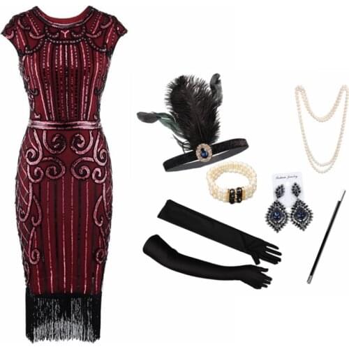 Plus Size S-XXXL Fashion Women 1920s Great Gatsby Flapper Vintage Sleeveless Costume Flower Embroider Dresses Retro Party