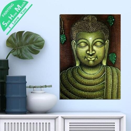 1 Piece Vintage Posters Buddha HD Printed Canvas Wall Art Posters and Prints Poster Painting Framed Artwork Room Decoration