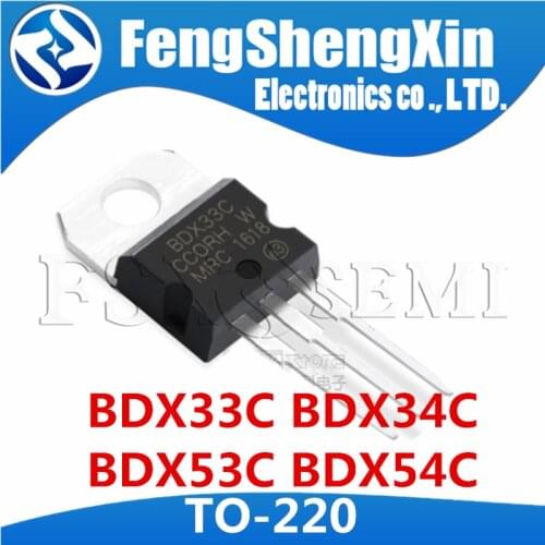 10pcs/lot BDX53C BDX33C BDX34C BDX54C BDX53 BDX33 BDX34 BDX54 TO-220 POWER TRANSISTORS