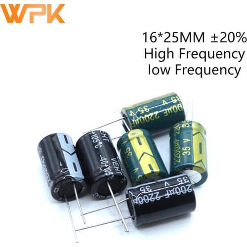 5Pcs 16*25 High Frequency Low ESR Aluminum Electrolytic Capacitor Set 25V 35V 50V 16V 6800UF 470UF 47UF 68UF 22UF Assorted Kit