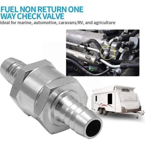 6/8/10/12mm Aluminum Fuel Non Return Check Valve One Petrol Car Accesory Helicopter Auto Ship Way Fuel System Motorcycle T5I0